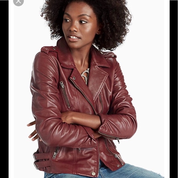 wine leather jacket